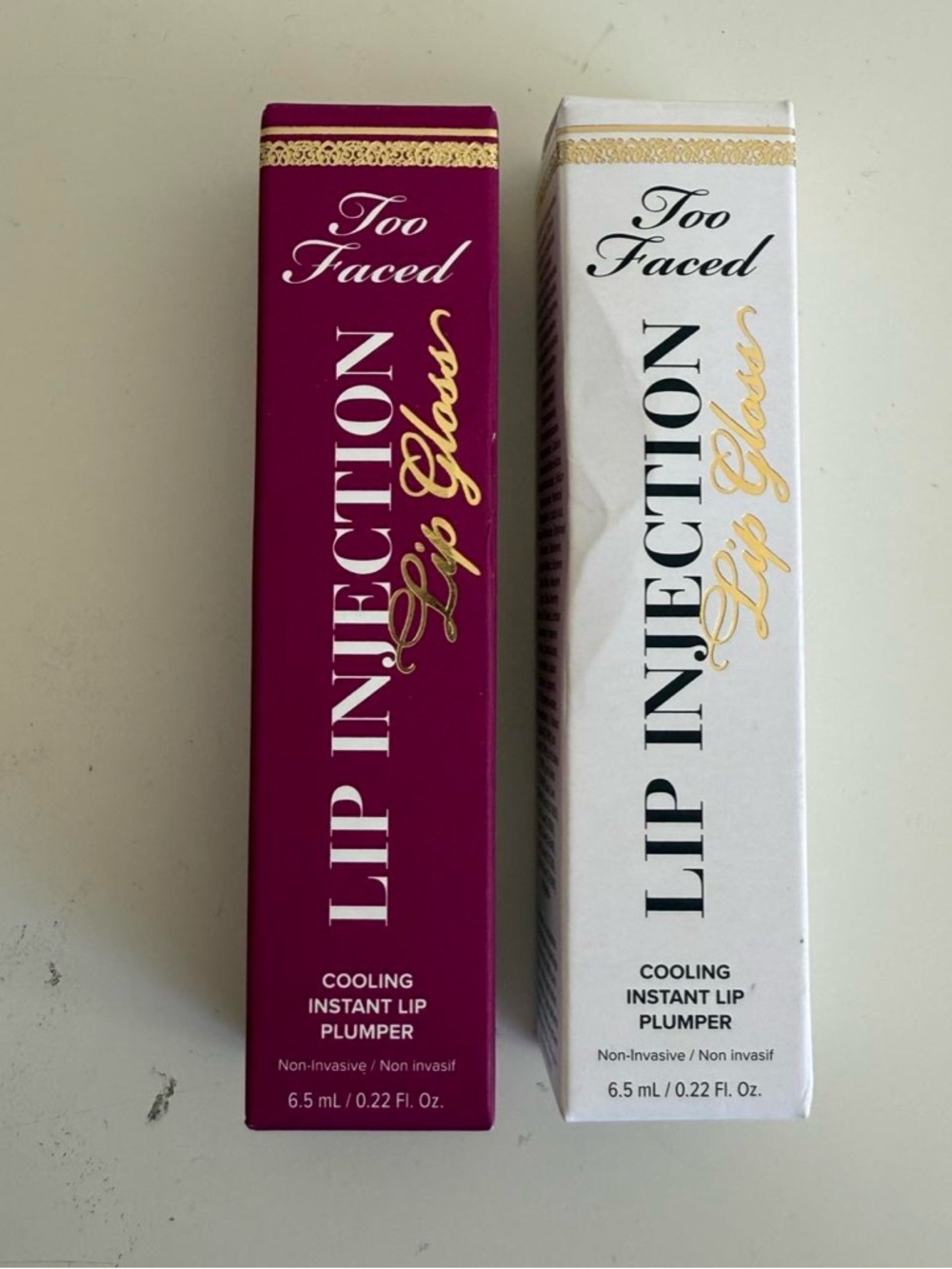 Too Faced Lip Injection Lip Gloss - Berry &clear BUNDLE